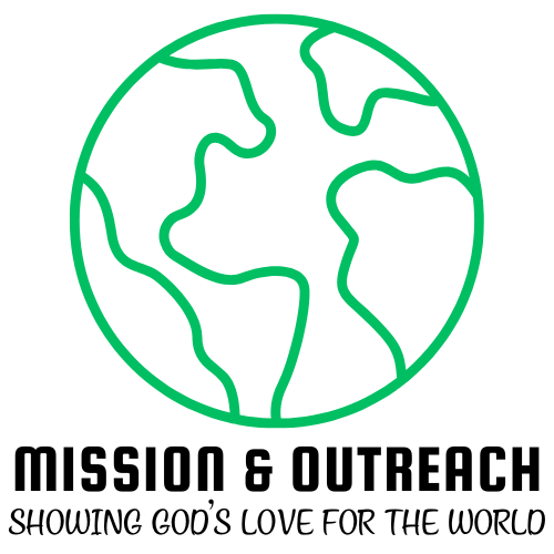 Green globe icon with text 'Showing God's love for the world